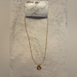 Gold Heart Pendant Necklace